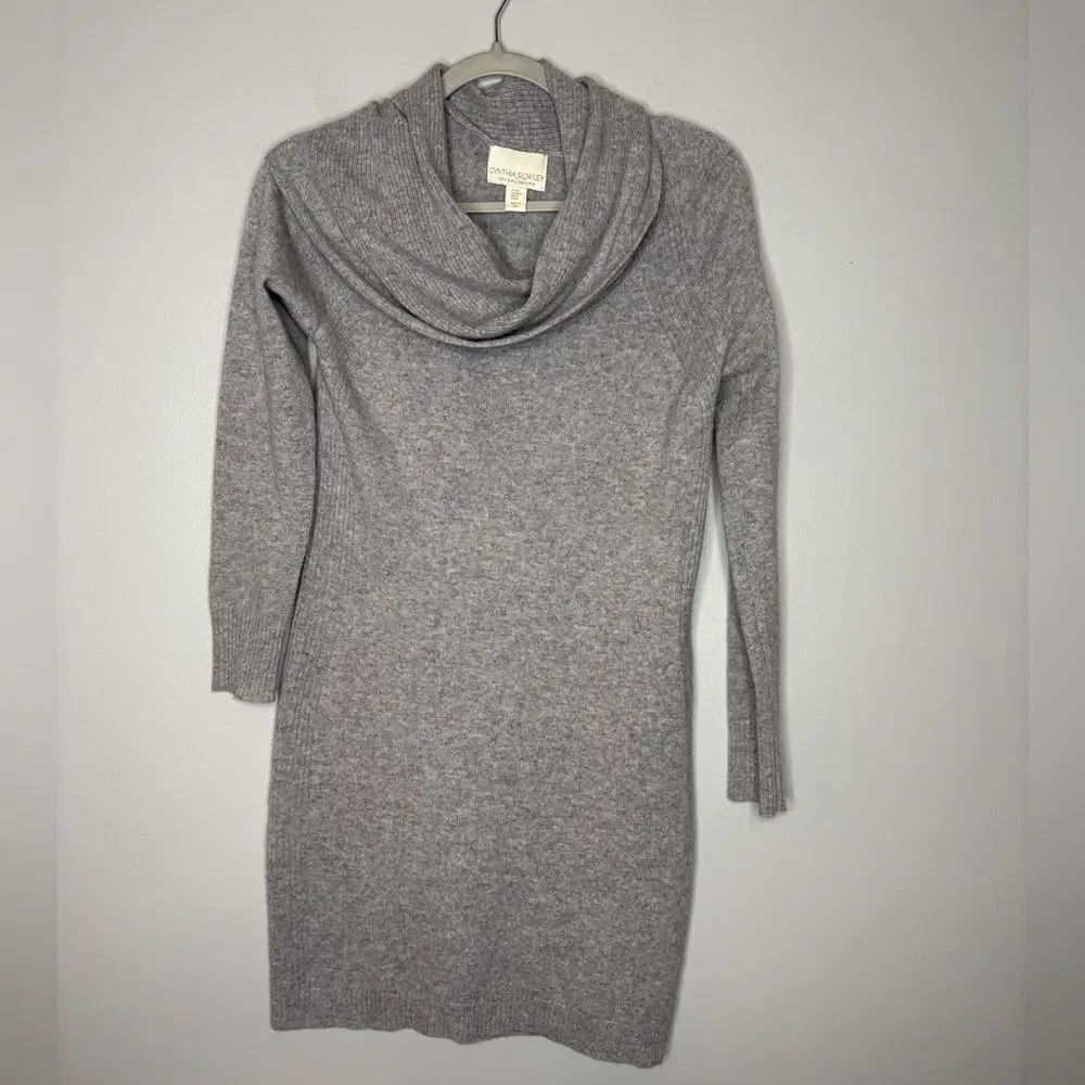 Cynthia Rowley Cashmere Cowl Neck Sweater Dress